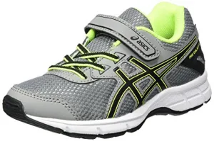 Asics Pre-Galaxy 9 PS Junior Running Shoes - Grey/Yellow - 2 Little Kid