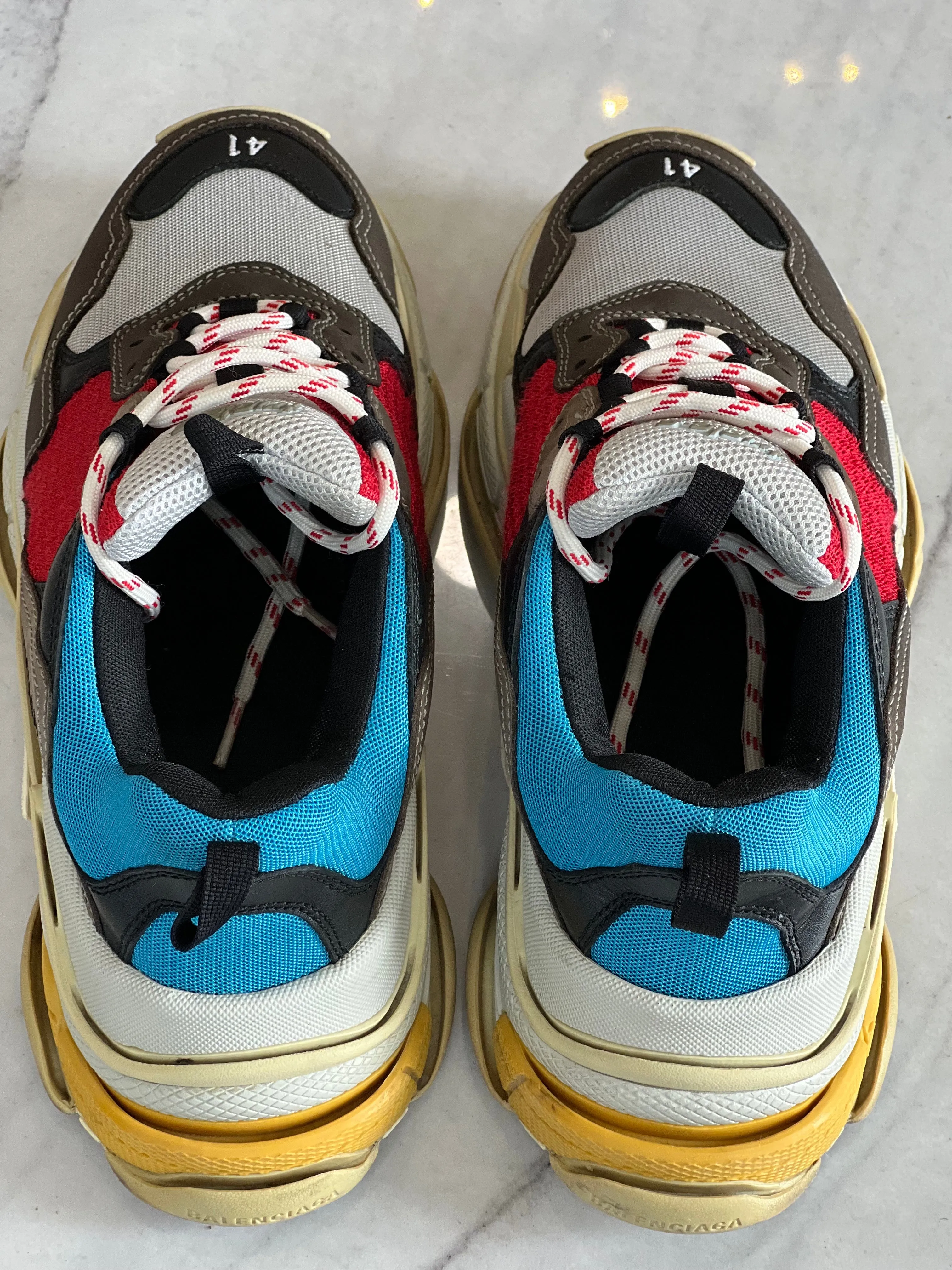 BALENCIAGA TRIPLE S MULTI PANEL SNEAKERS