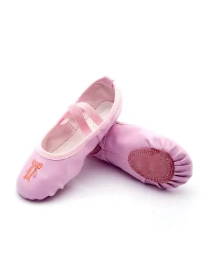 Ballet Training Shoes Soft Sole PU Fabric Embroidered Dance Shoes