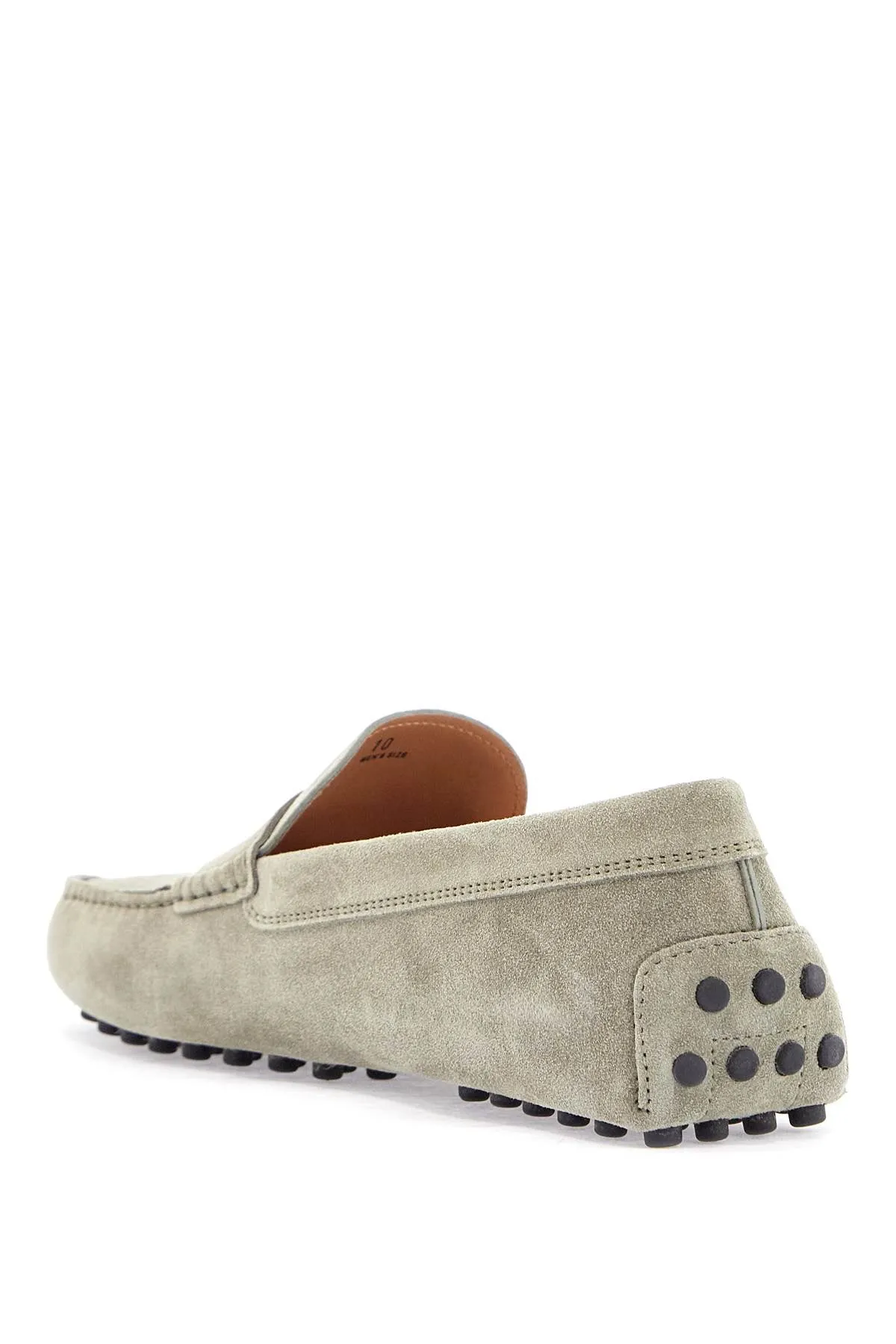 beige suede driving moccasin for men with rubber sole XXM22L00010RE0 SAFARI CHIARO