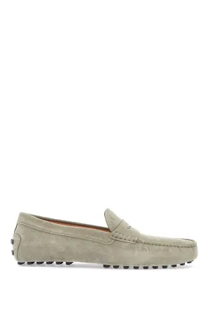 beige suede driving moccasin for men with rubber sole XXM22L00010RE0 SAFARI CHIARO