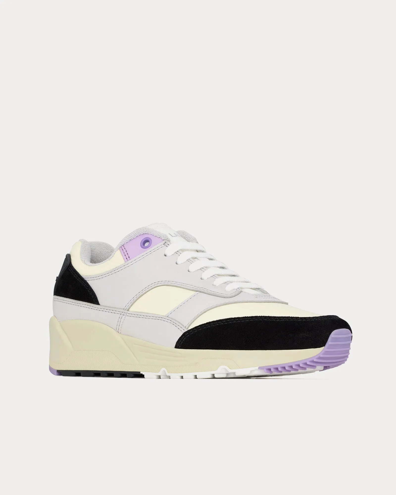 Bump Nylon, Suede & Leather Air grey / Lavender / Black / Off White Low Top Sneakers