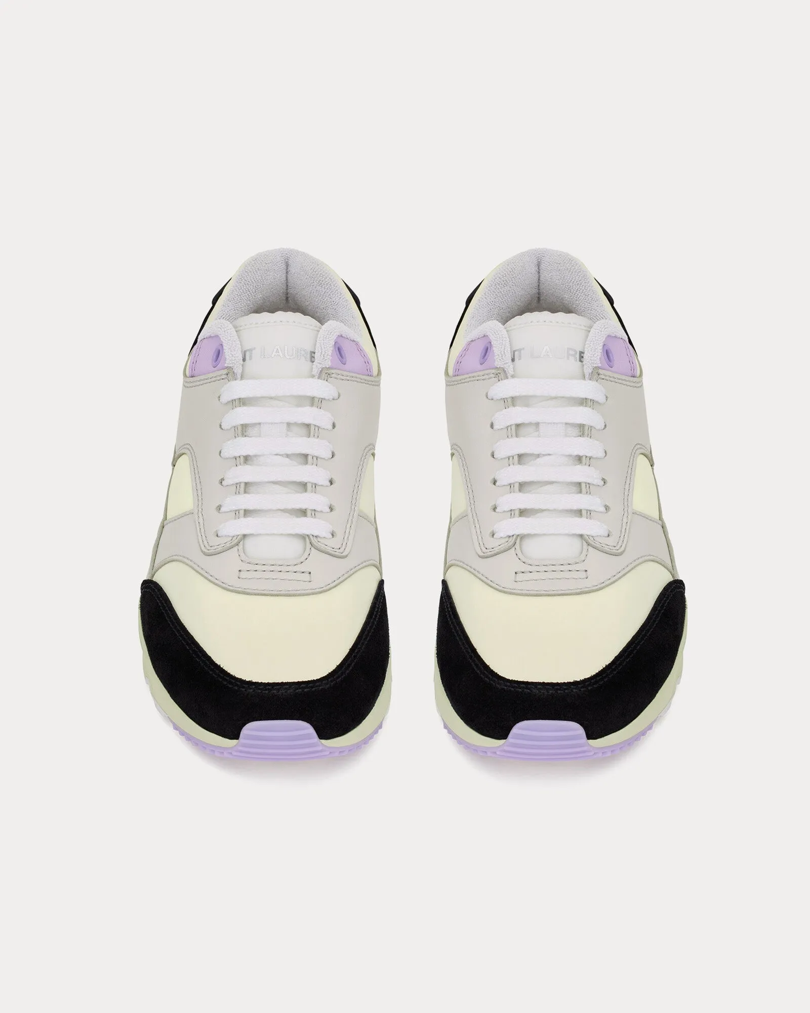 Bump Nylon, Suede & Leather Air grey / Lavender / Black / Off White Low Top Sneakers