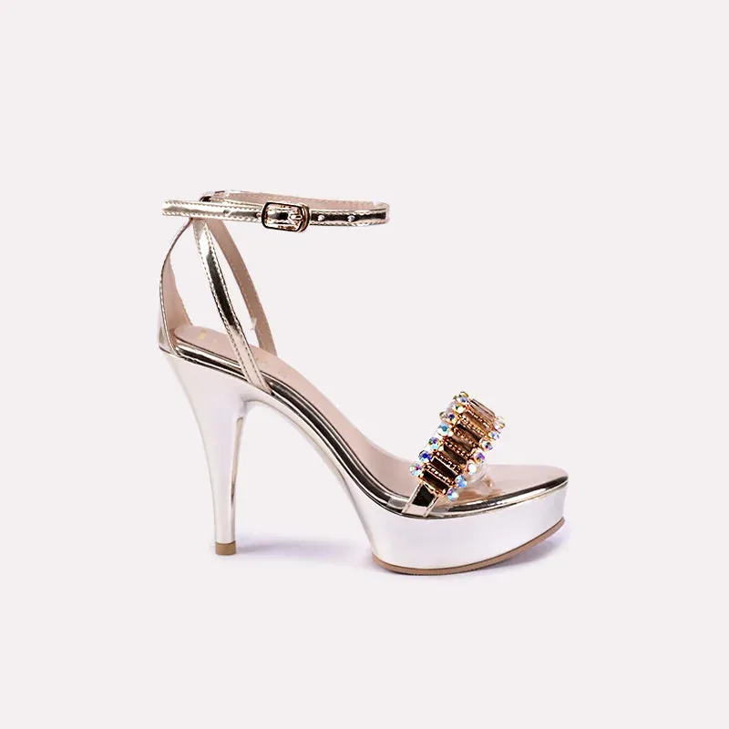 Calista Gold Glossy Bridal Sandals 0420874
