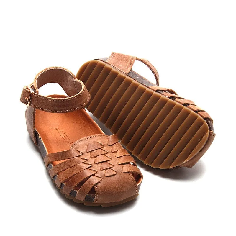 Camel - Woven Sandal - US Size 5-10 - Hard Sole
