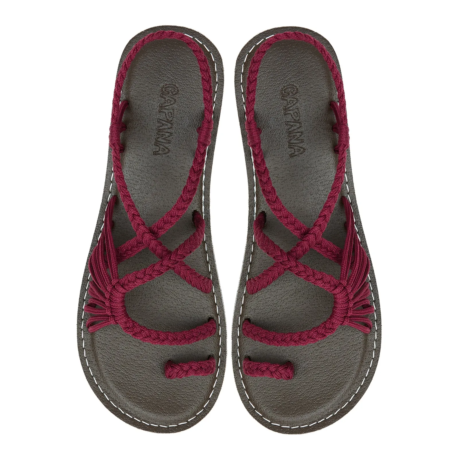 Commune - Burgundy Rope Sandals