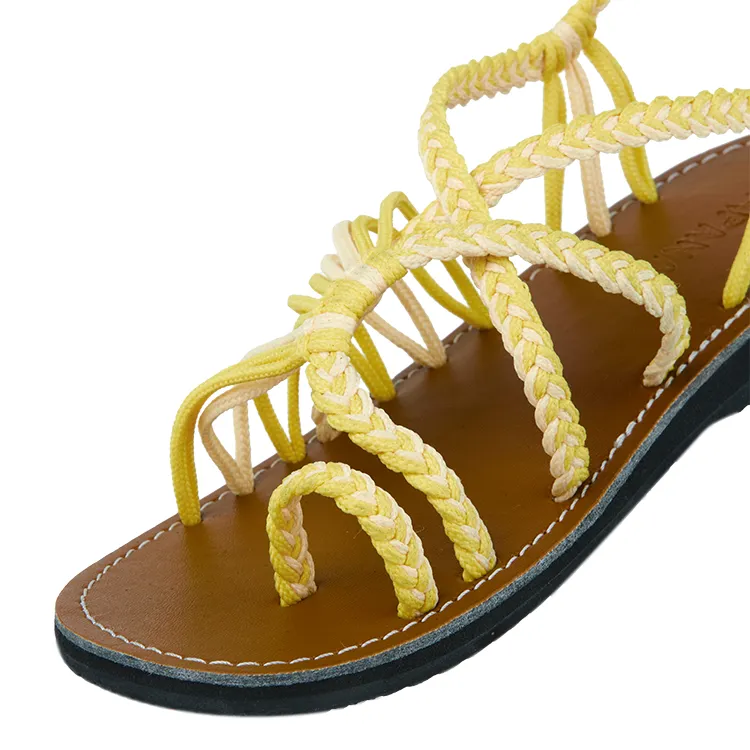 Commune - Yellow Cream Rope Sandals