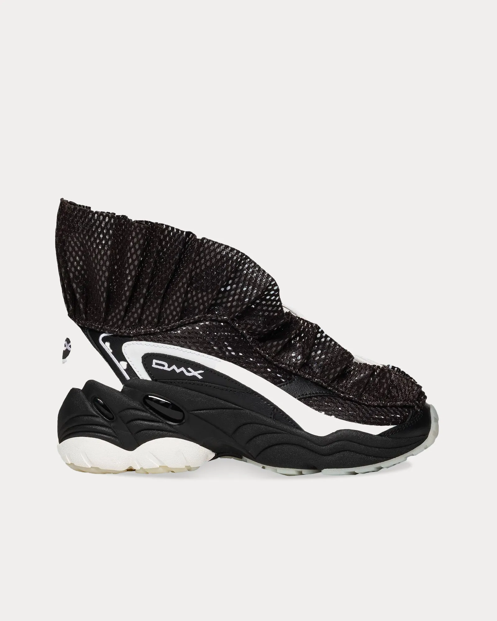 DMX Ruffle Black High Top Sneakers