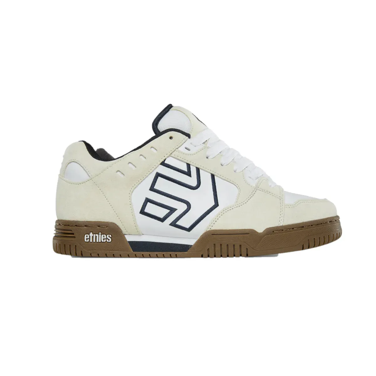 ETNIES Men's Skate Shoes White/Navy/Gum Nubuck
