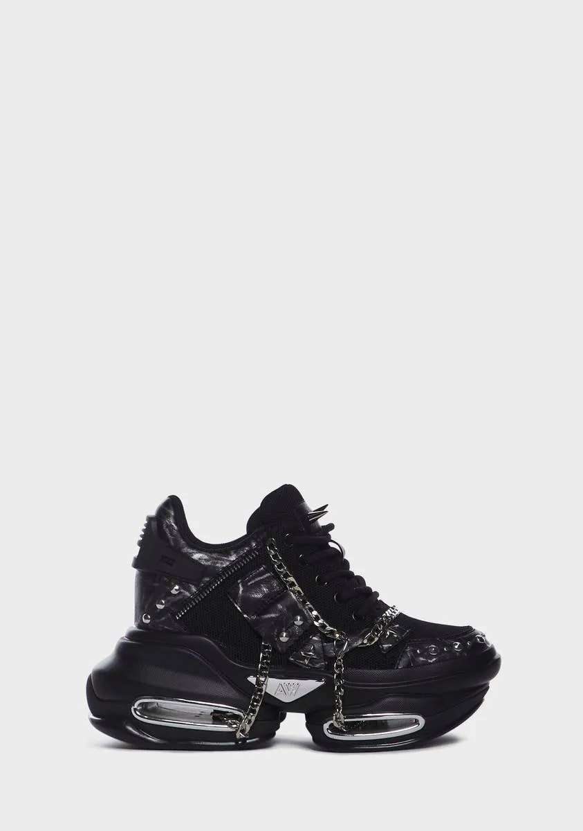 G-13 Chain Wedge Sneakers