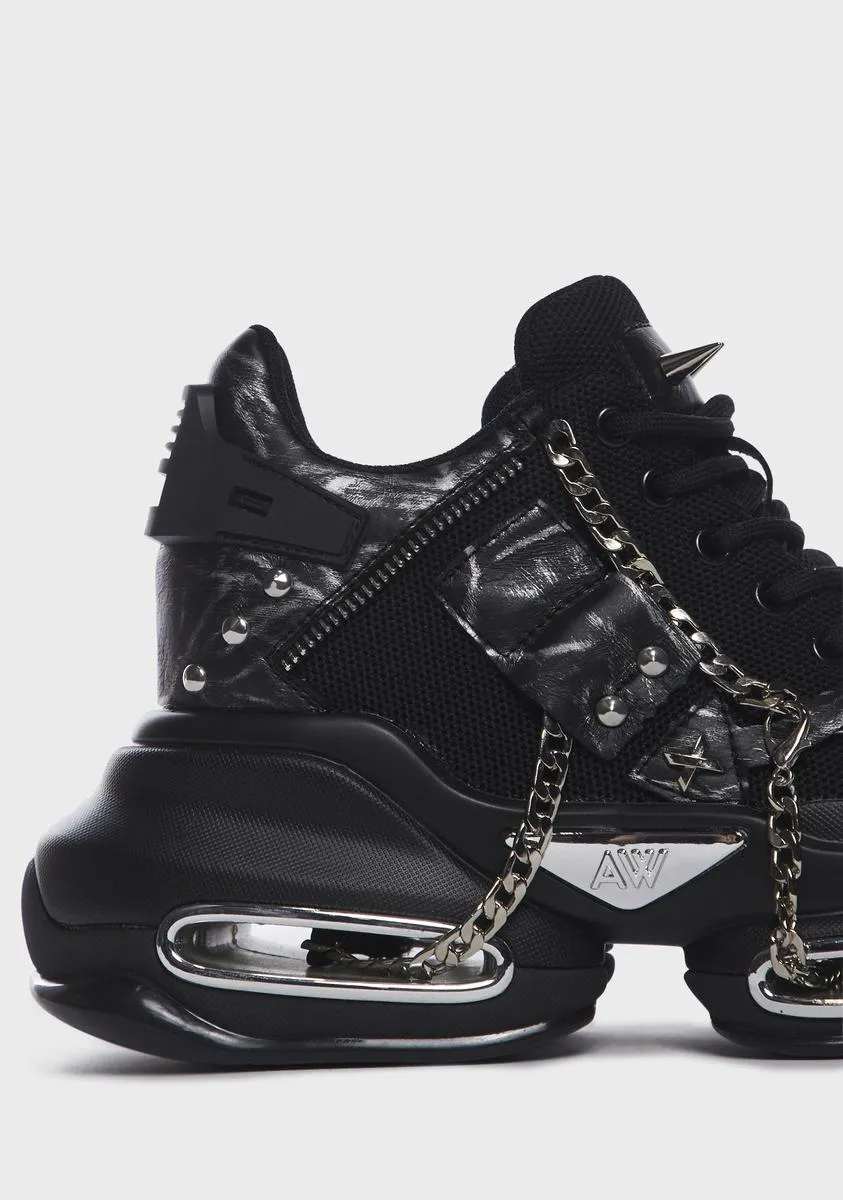 G-13 Chain Wedge Sneakers
