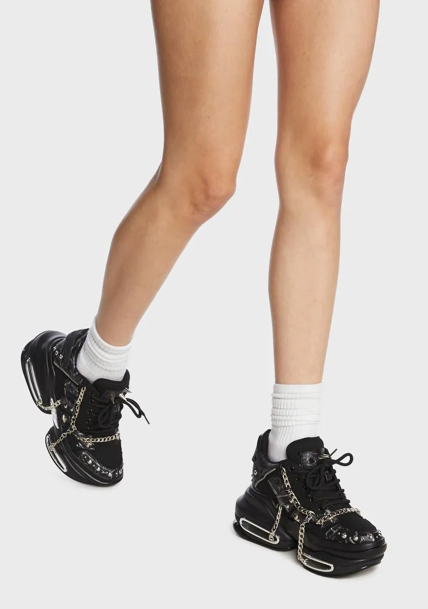 G-13 Chain Wedge Sneakers