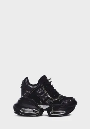 G-13 Chain Wedge Sneakers