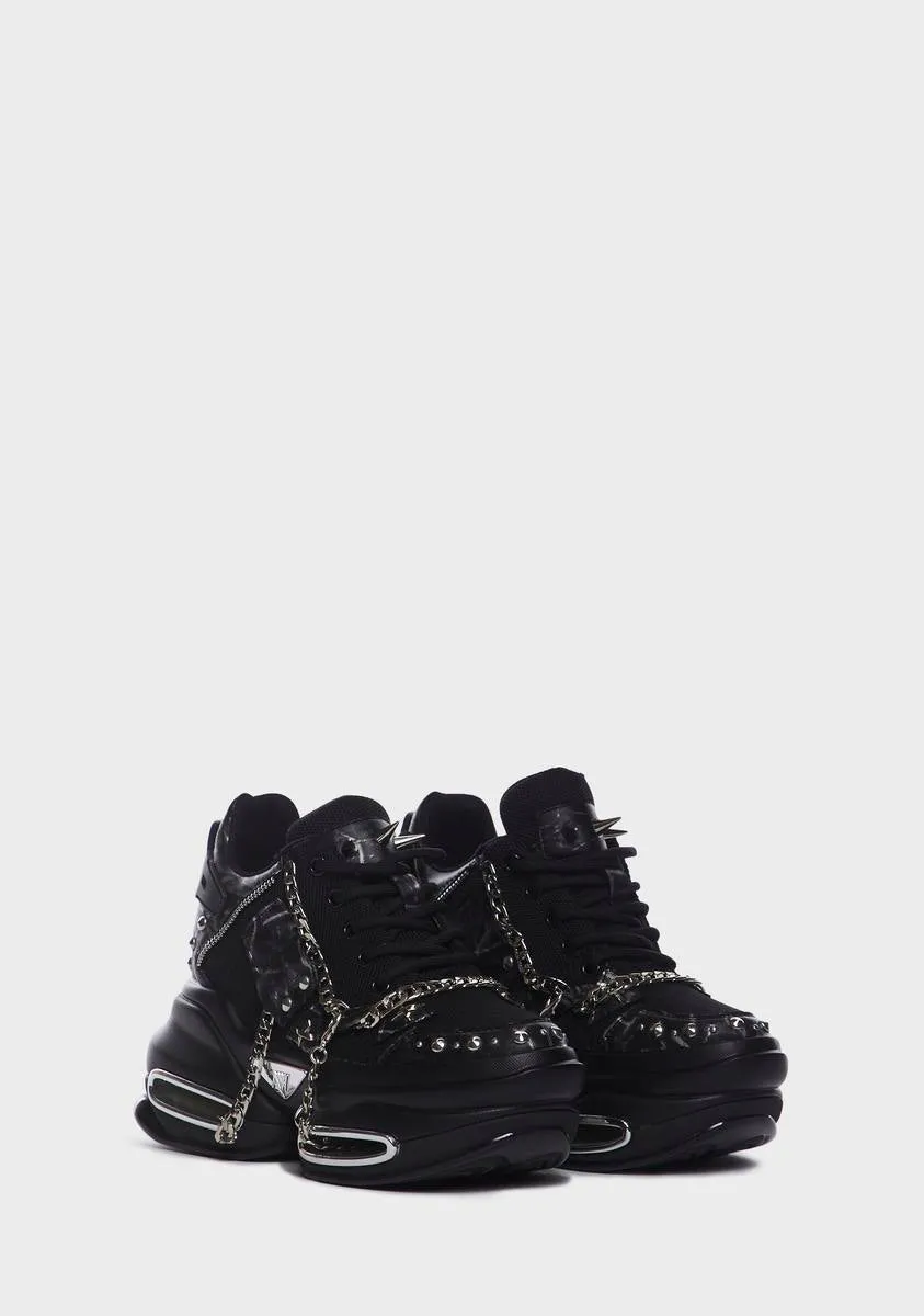 G-13 Chain Wedge Sneakers