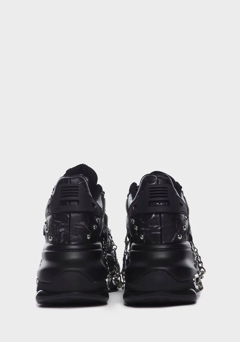 G-13 Chain Wedge Sneakers
