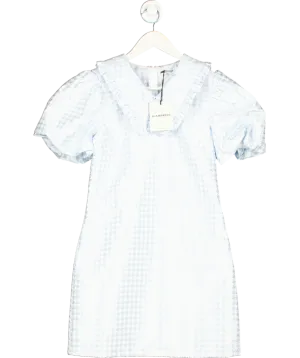 Glamorous Blue Ladies Houndstooth Dress UK 8
