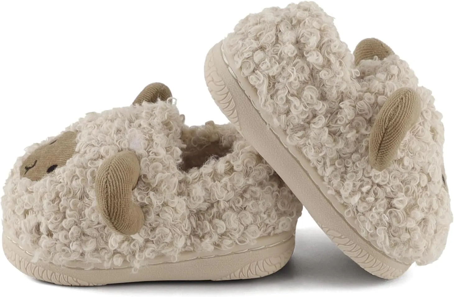 KAKU NAUN Toddler Kids Unisex Slippers Animal Winter Warm Furry Shoes for Boys Girls