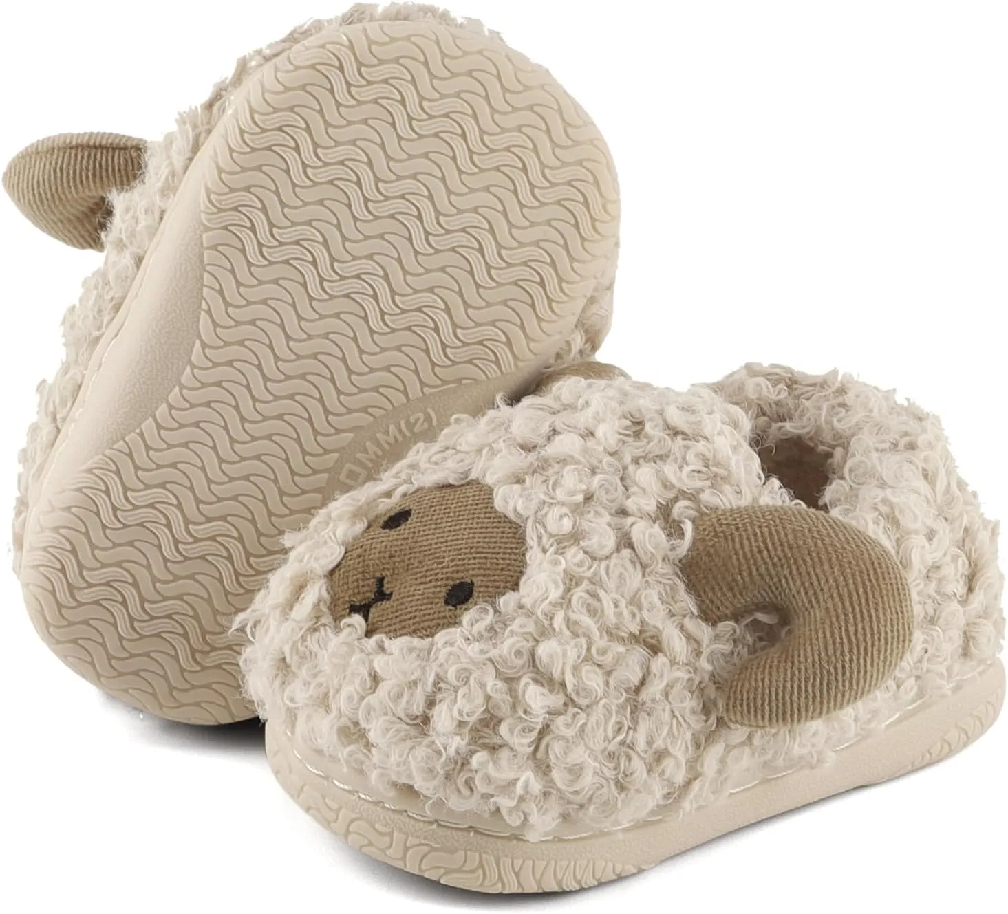 KAKU NAUN Toddler Kids Unisex Slippers Animal Winter Warm Furry Shoes for Boys Girls