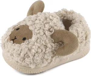 KAKU NAUN Toddler Kids Unisex Slippers Animal Winter Warm Furry Shoes for Boys Girls