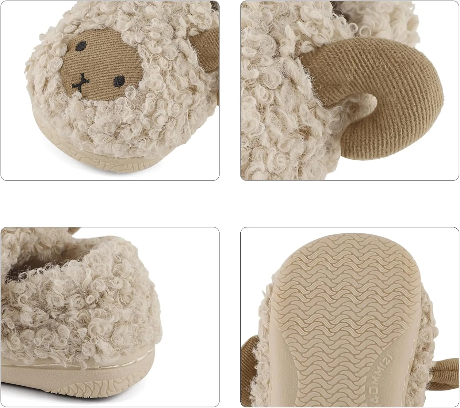 KAKU NAUN Toddler Kids Unisex Slippers Animal Winter Warm Furry Shoes for Boys Girls