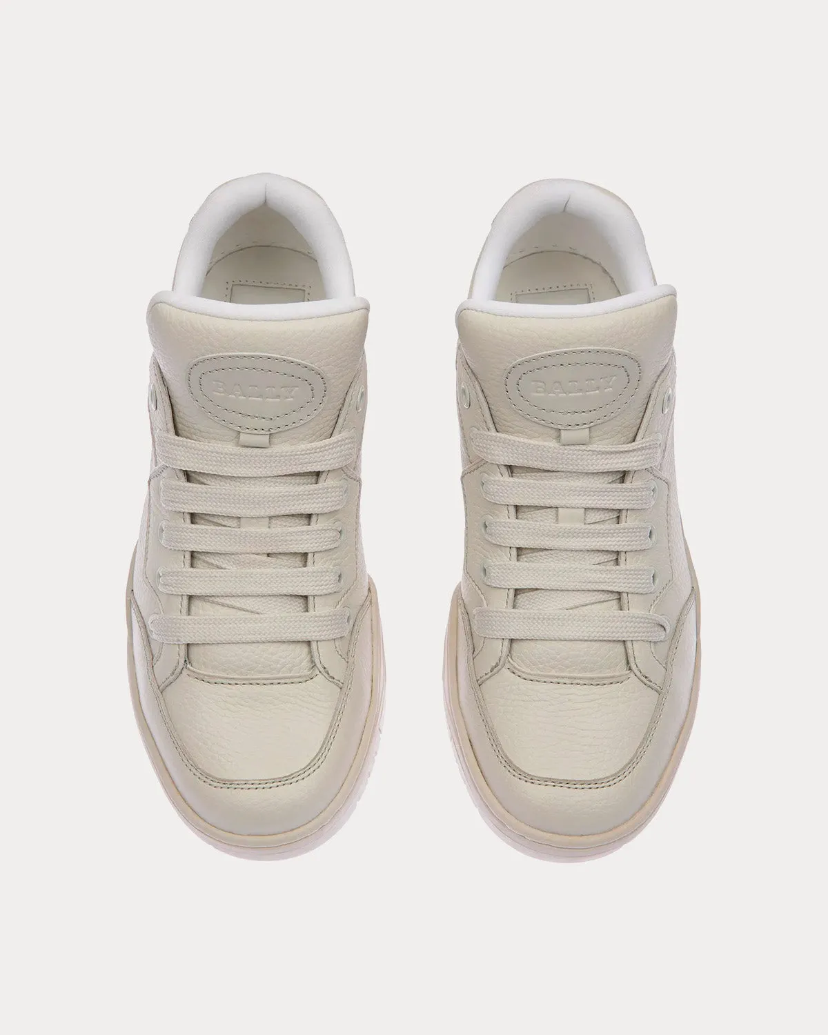 Kiro Leather Dusty White Low Top Sneakers