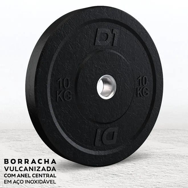 Kit Barra Olímpica Feminina   Anilha 10kg   Presilha