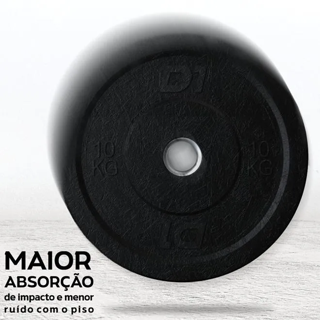 Kit Barra Olímpica Feminina   Anilha 10kg   Presilha