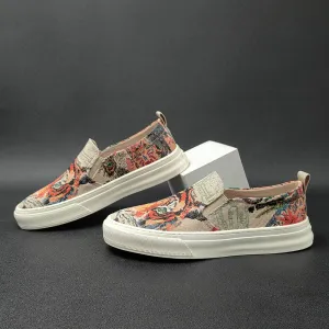 Men Fashion Canvas Breathable Soft Casual Loafers
