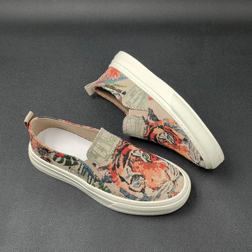Men Fashion Canvas Breathable Soft Casual Loafers