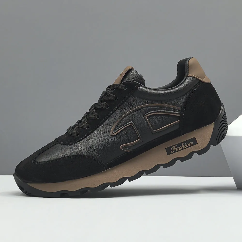 Men Stylish Fashion Soft Leather Casual Sneakers