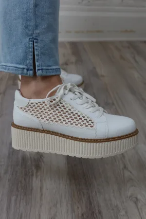Mercer White Platform Sneaker