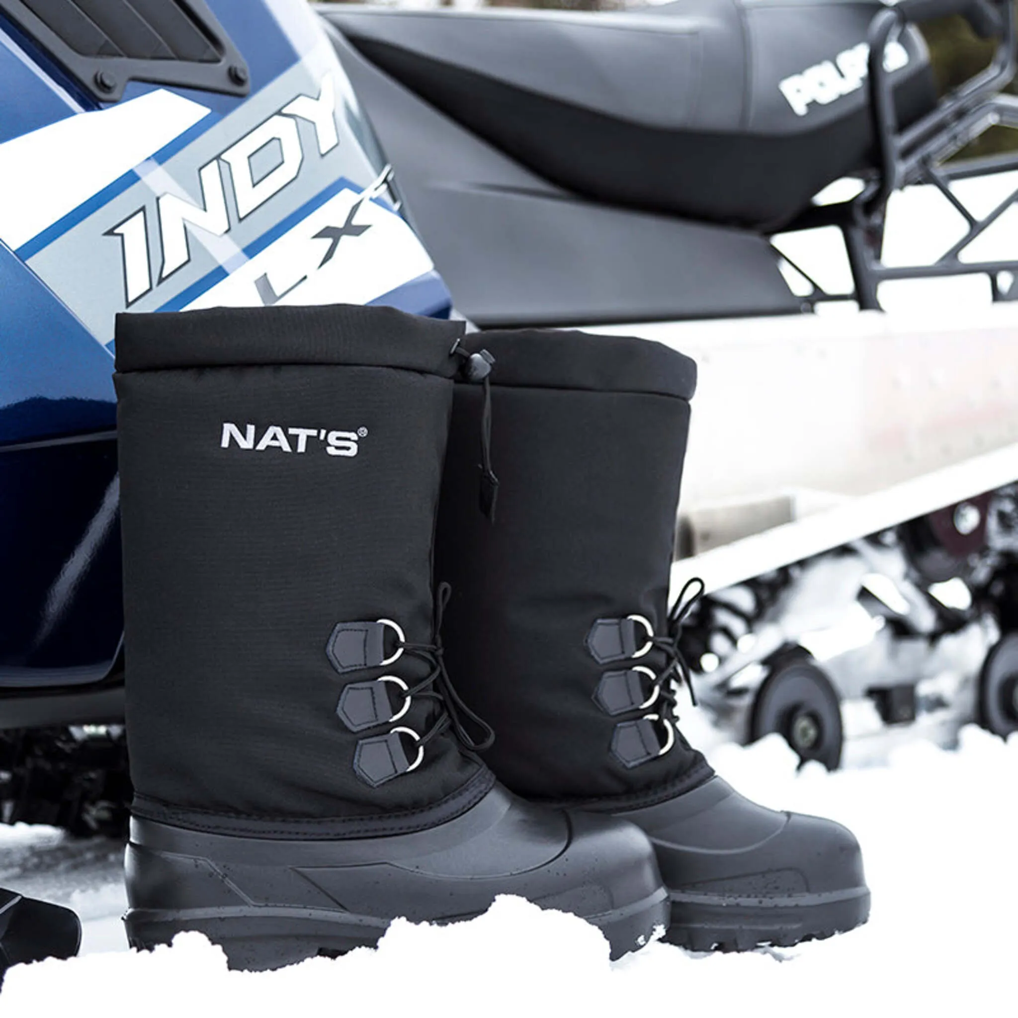 Nats Men's Winter Work Boots R900 | Nylon EVA Ultra-Light, Plain Toe, Removable Primaloft® Liner, -85°C Rated, Front Lacing, Draw Cord | Sizes 8-13