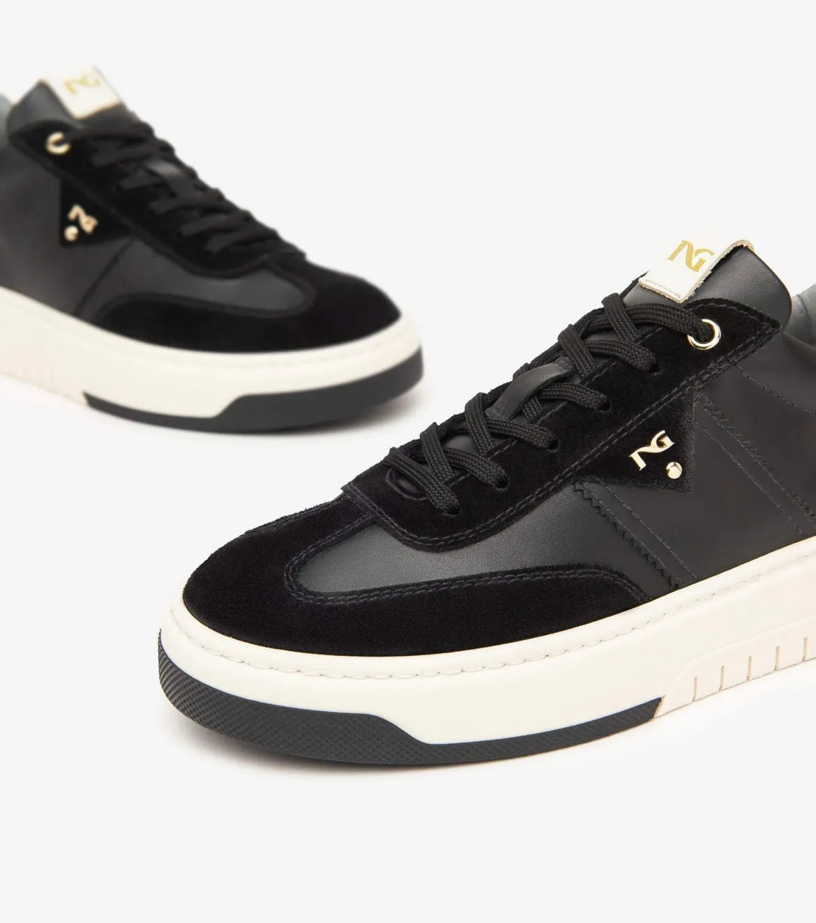 Nerogiardini black leather sneakers