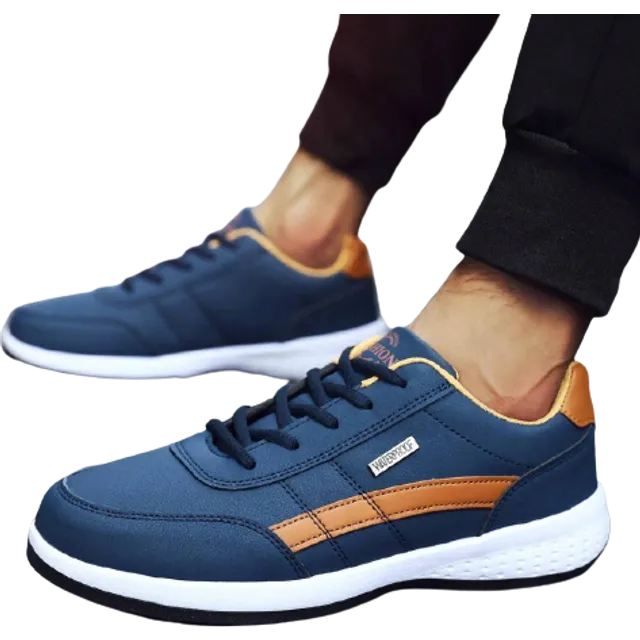 New Men's Stauer Ultra Comfort Waterproof Sneakers in Navy Sz 11! Retails $70 