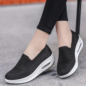 New Women's Orthopedic Sneakers, Mesh Up Stretch Platform Sneakers, Comfortable Casual Fashion Sneaker Walking Shoes Black, Sz 8.5 Retails $45 