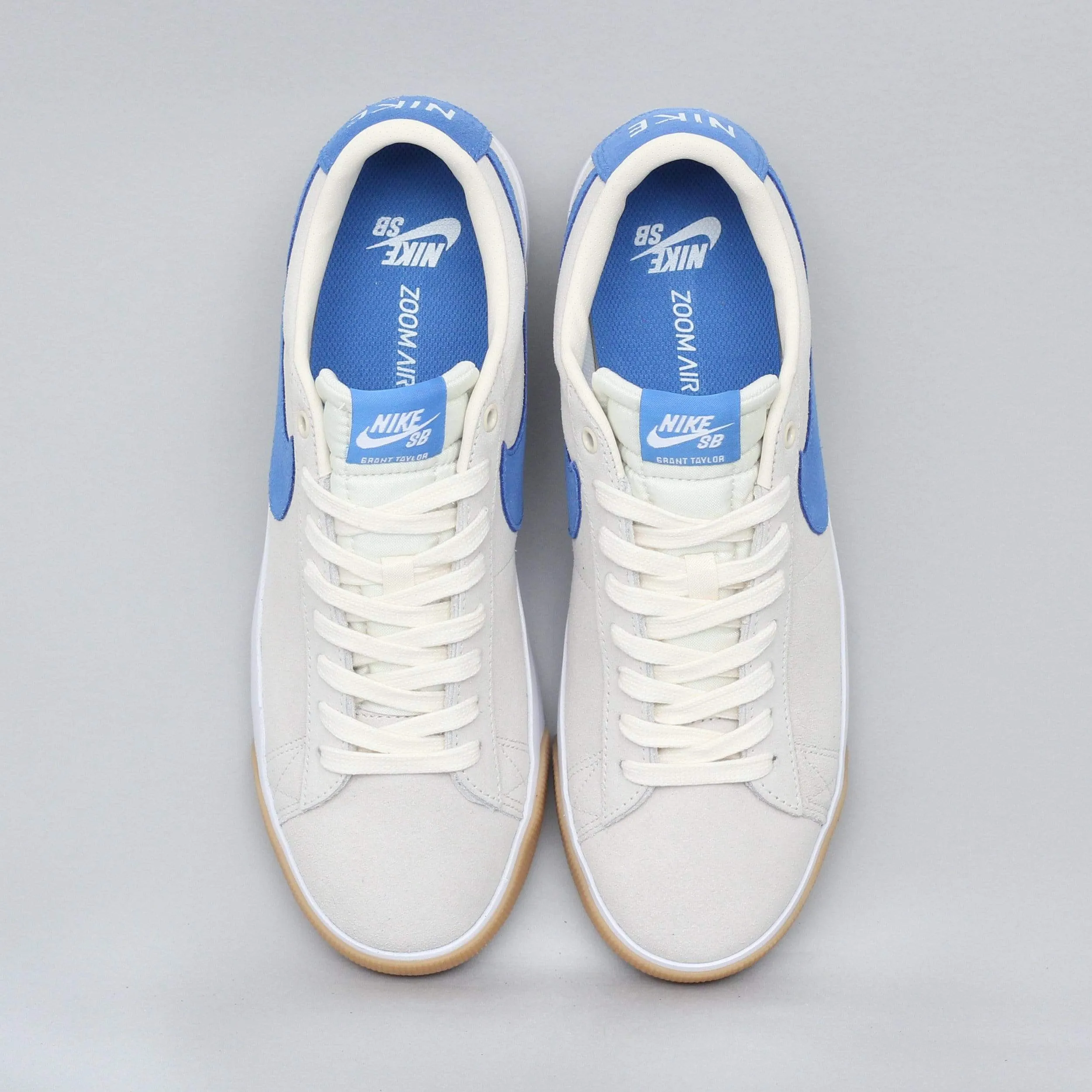 Nike SB Blazer Low GT Shoes Pale Ivory / Pacific Blue - White
