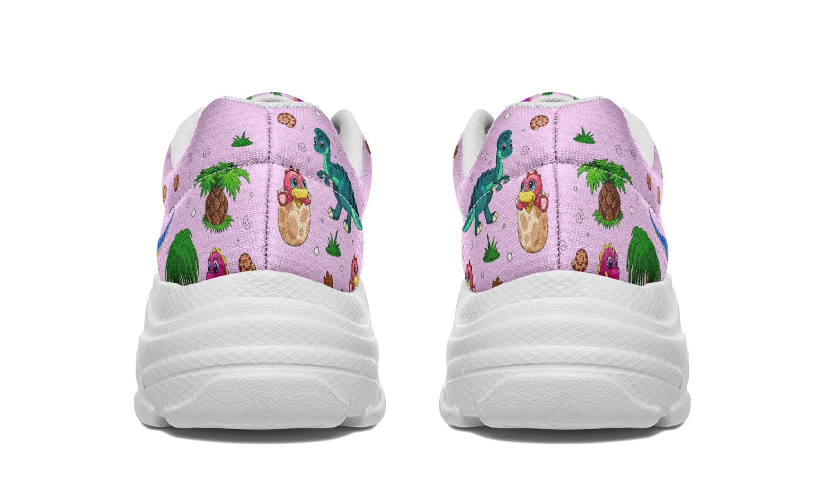 Pink Baby Dinos Chunky Sneakers