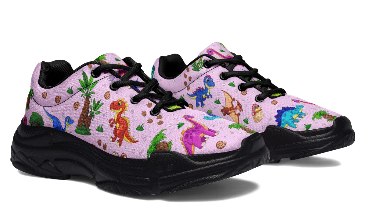 Pink Baby Dinos Chunky Sneakers