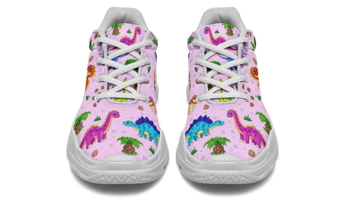 Pink Baby Dinos Chunky Sneakers