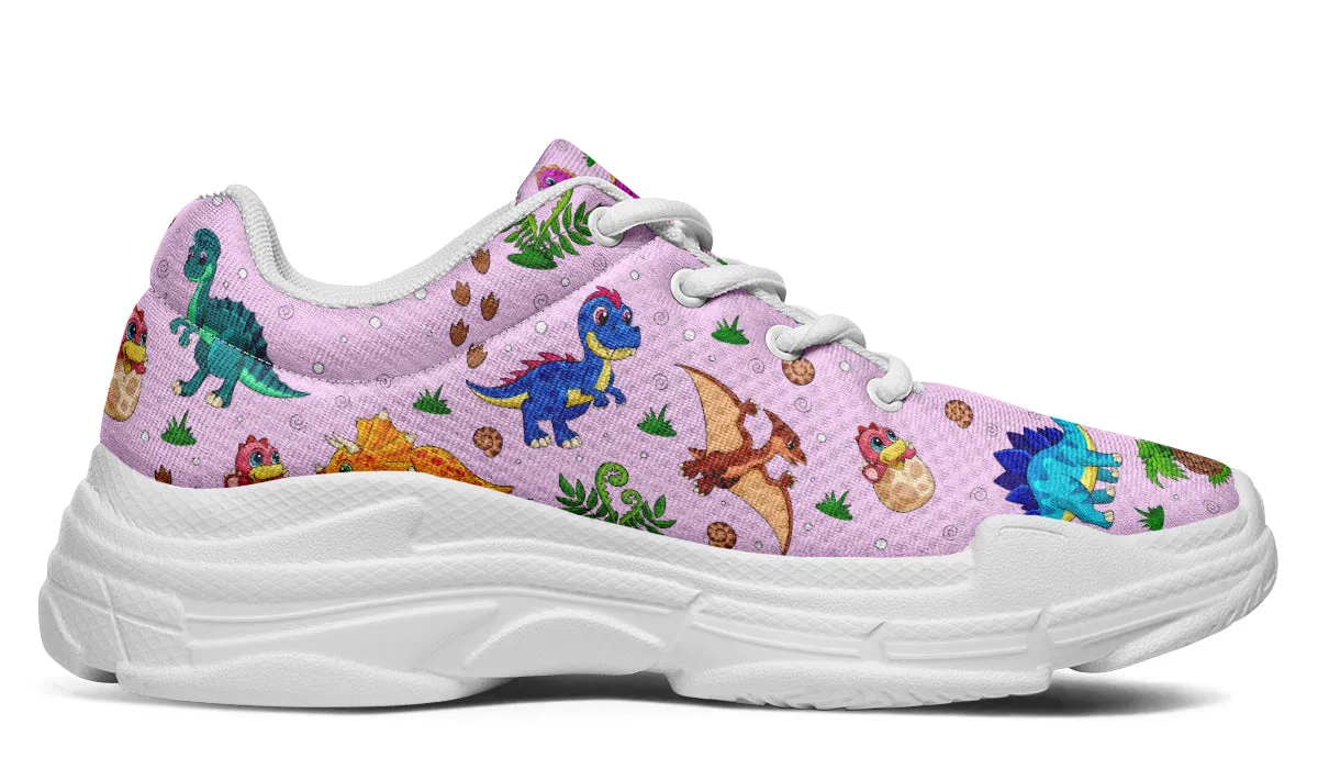 Pink Baby Dinos Chunky Sneakers