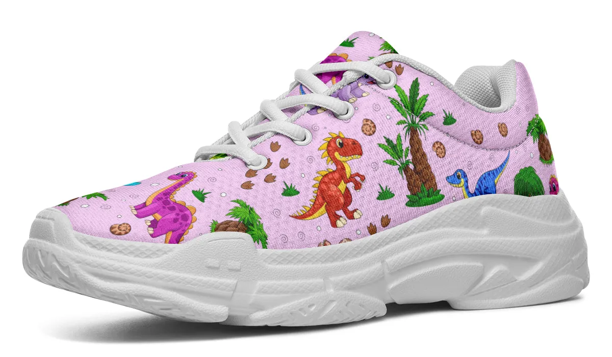 Pink Baby Dinos Chunky Sneakers