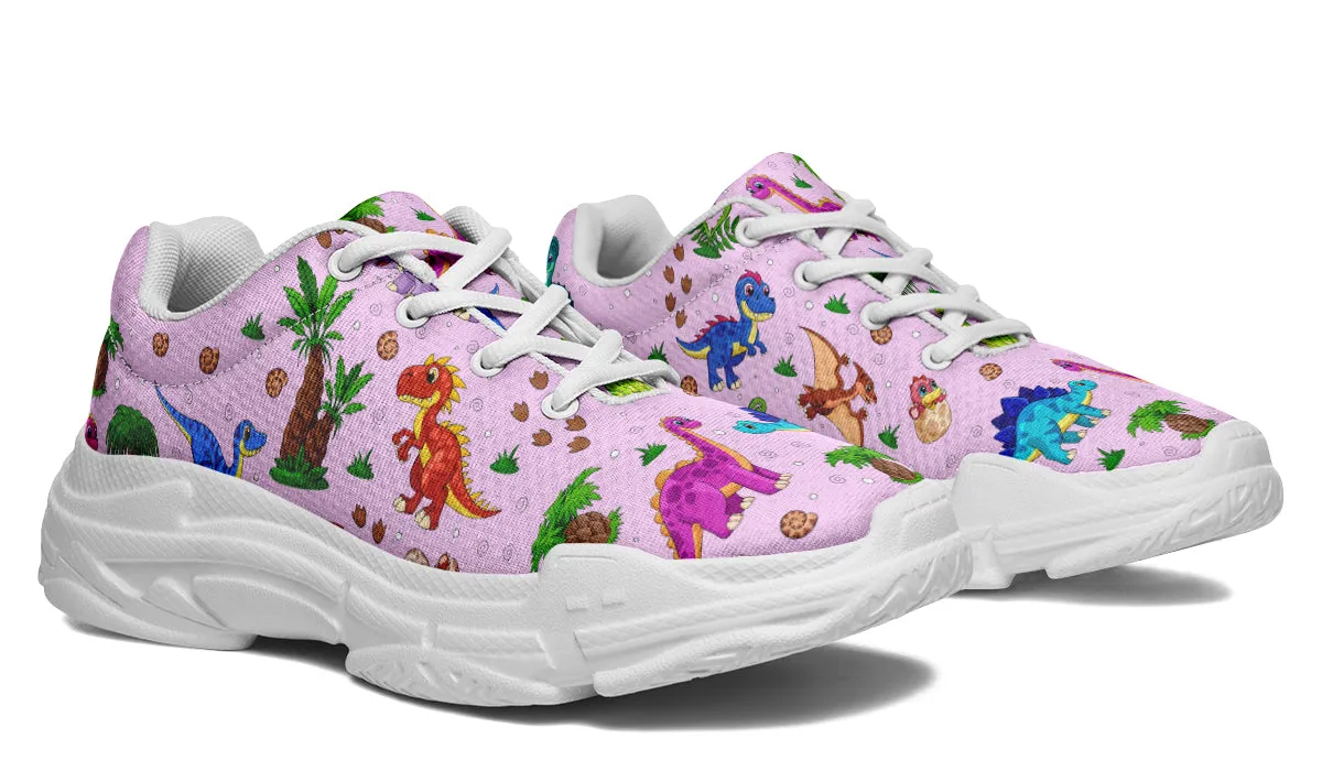 Pink Baby Dinos Chunky Sneakers
