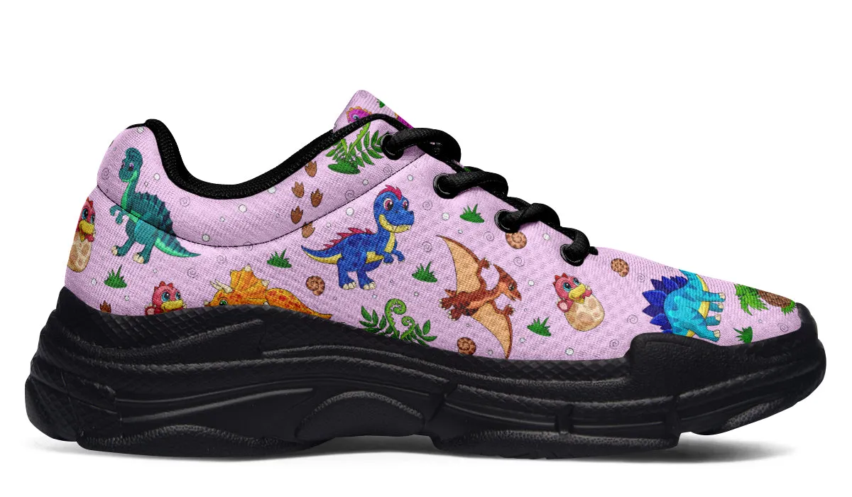 Pink Baby Dinos Chunky Sneakers