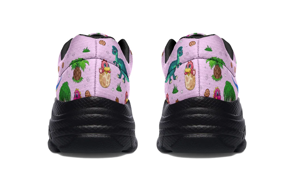 Pink Baby Dinos Chunky Sneakers