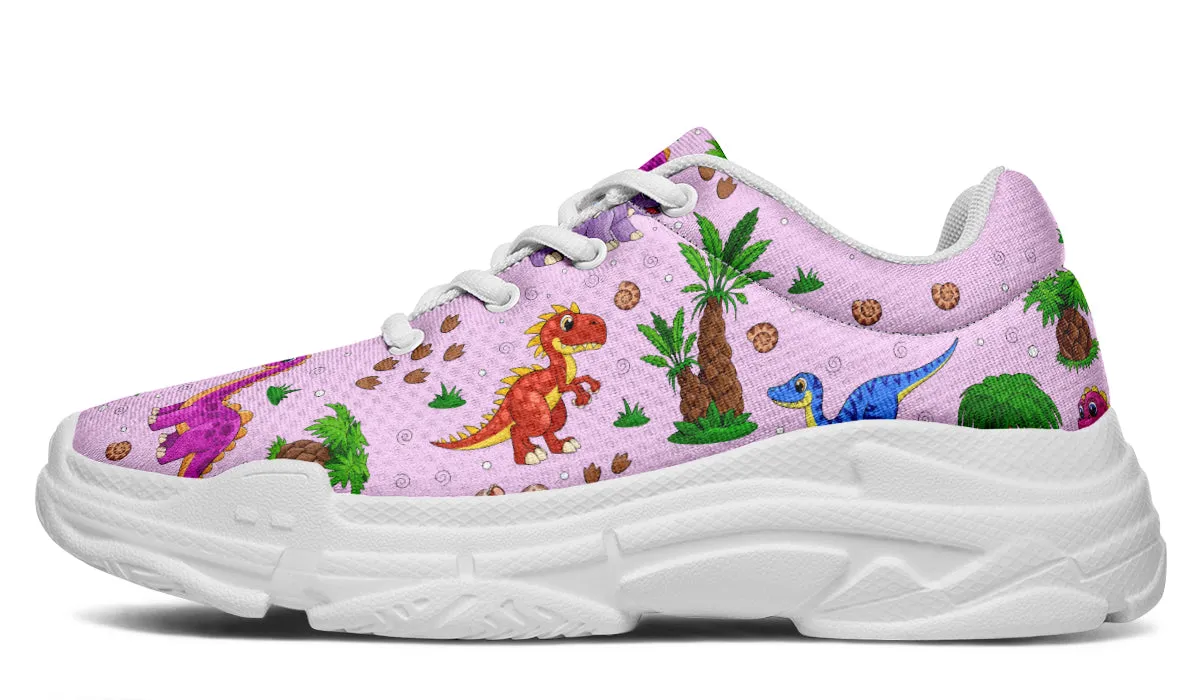 Pink Baby Dinos Chunky Sneakers