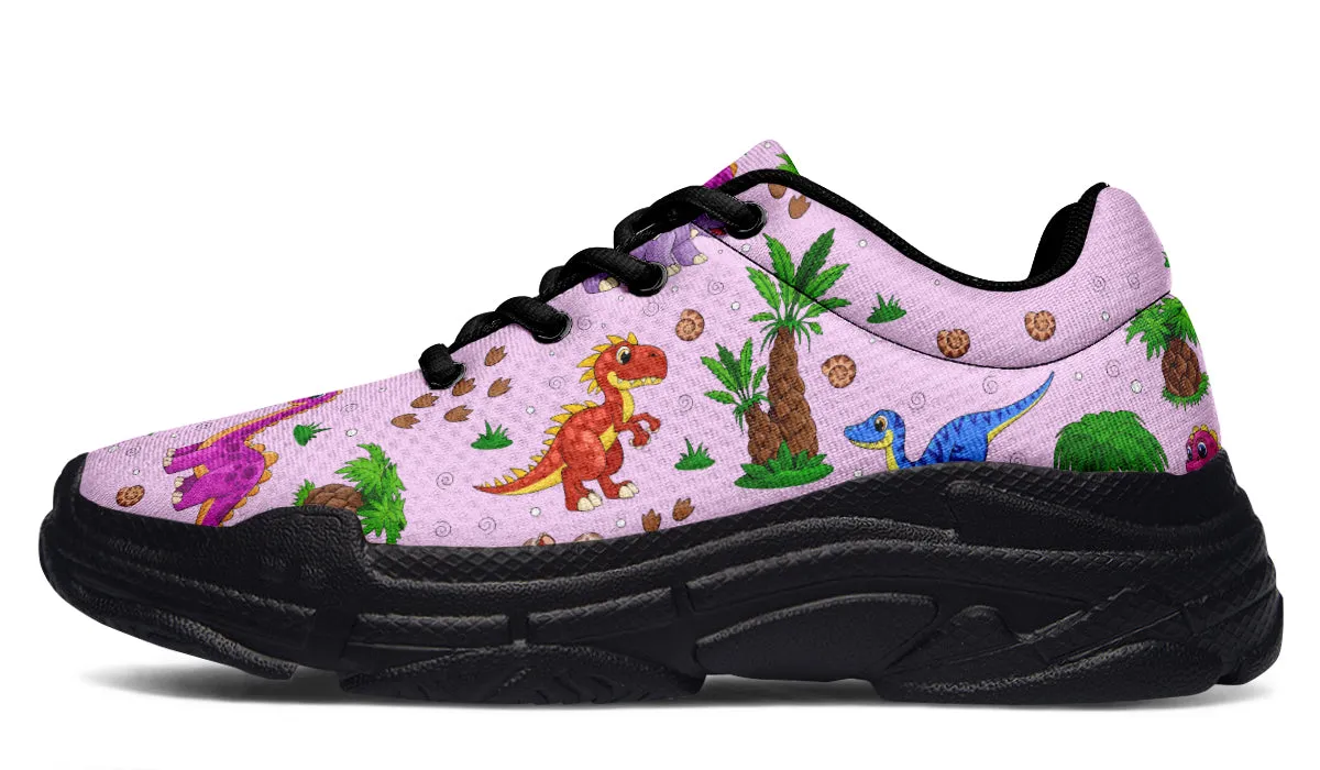 Pink Baby Dinos Chunky Sneakers