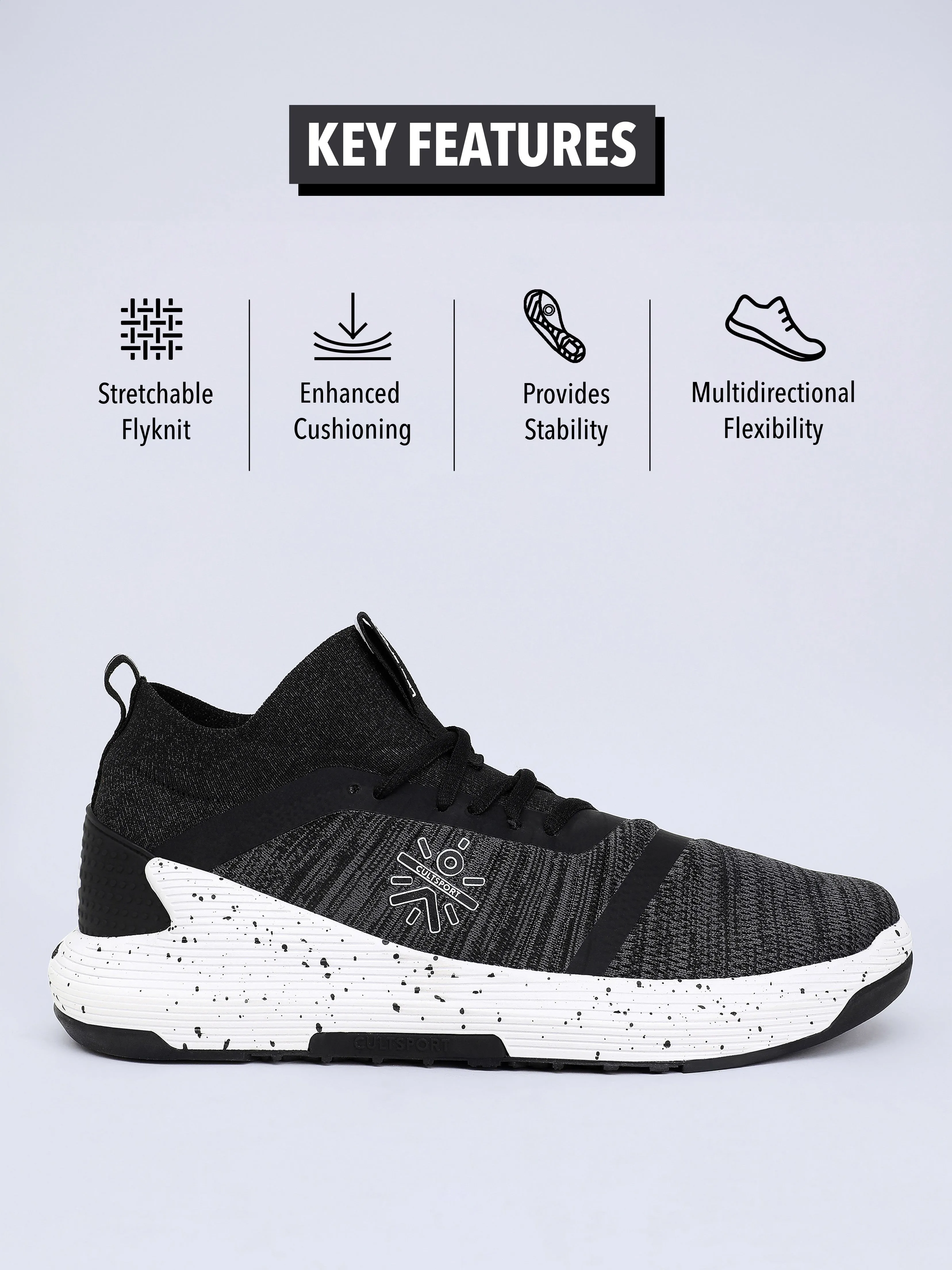 Pro-Train Men Training Shoes - Black/White