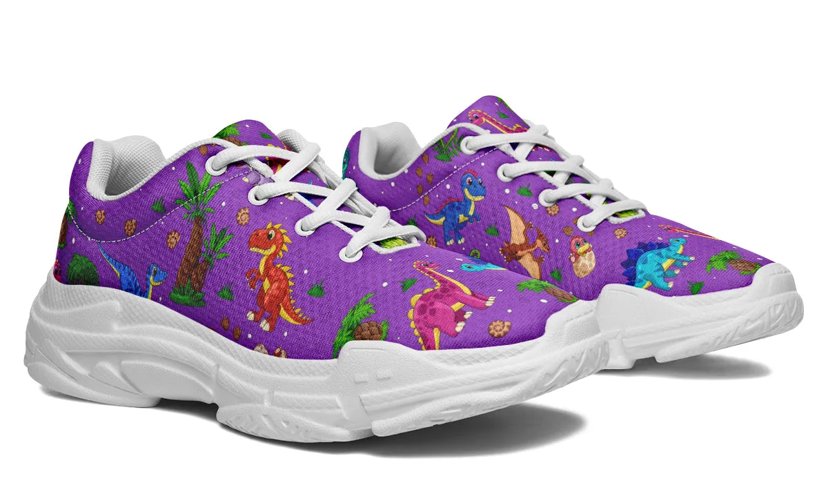 Purple Baby Dinos Chunky Sneakers