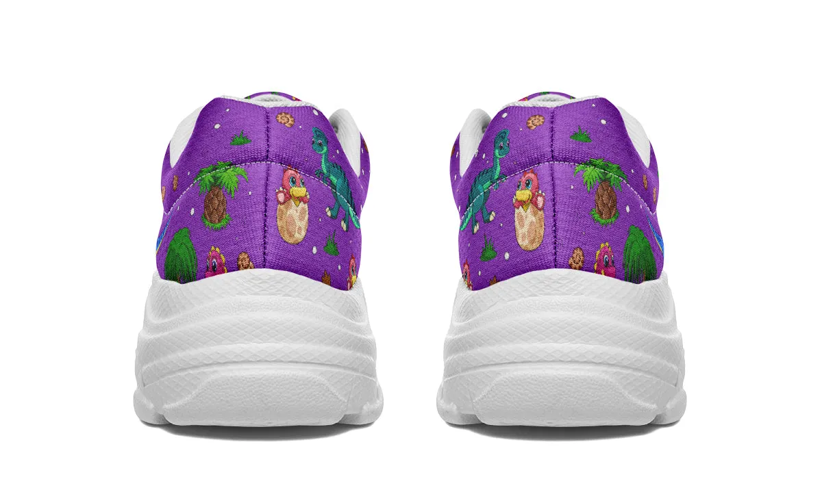 Purple Baby Dinos Chunky Sneakers