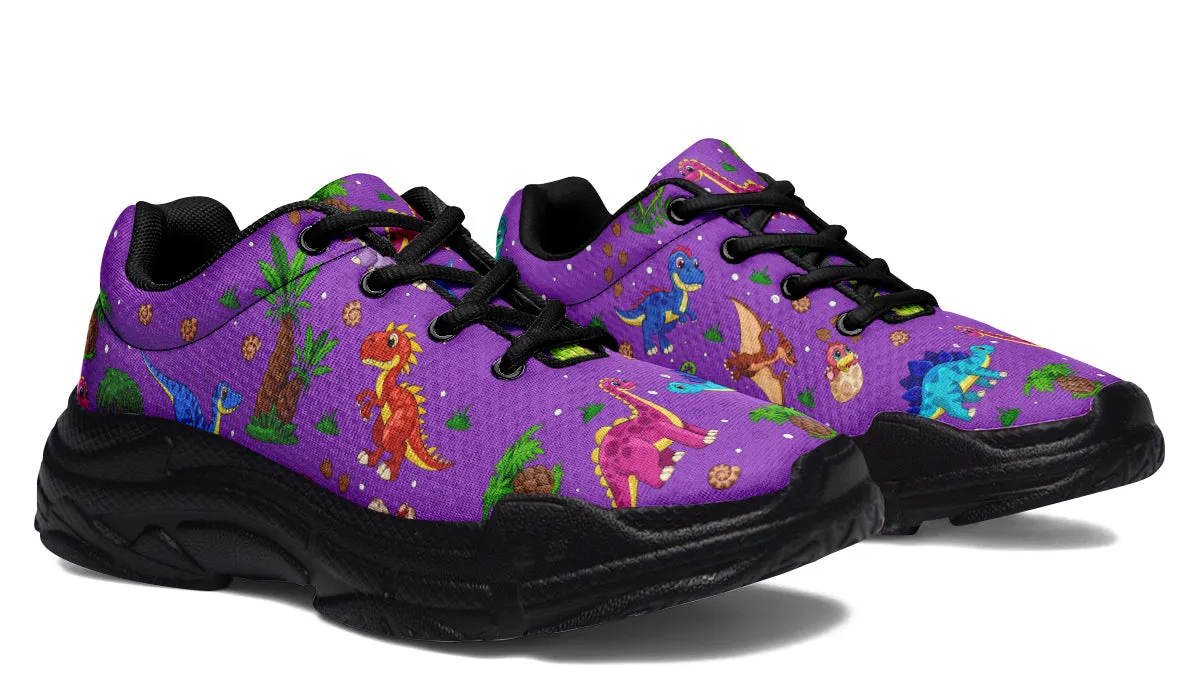 Purple Baby Dinos Chunky Sneakers